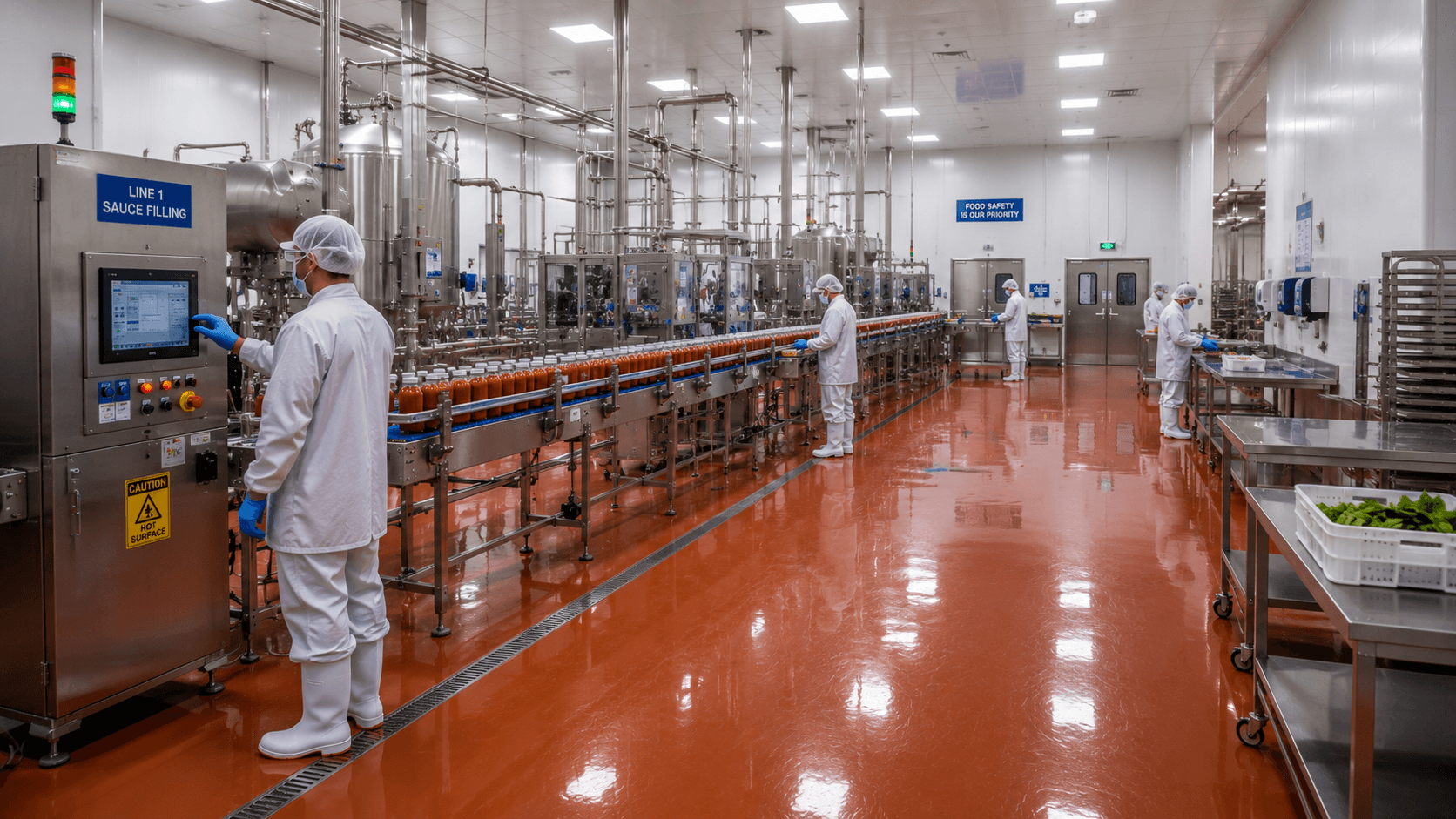 ESD flooring for Food & Beverage Processing