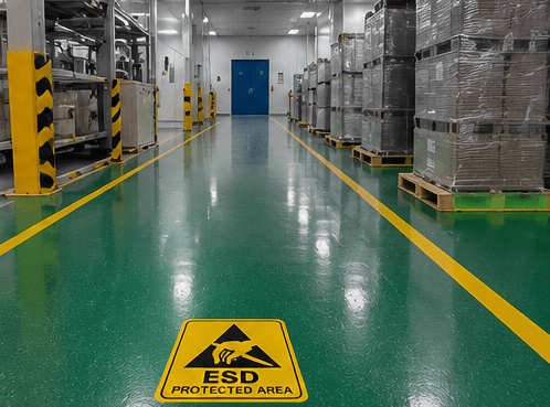 ESD anti-static flooring installation for Conductive (CSP) ESD Flooring Installation in Chennai
