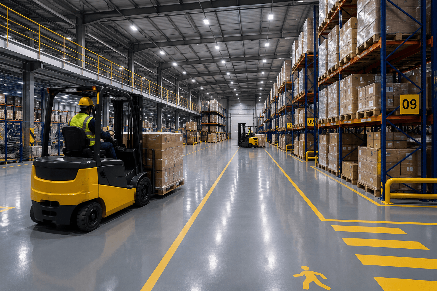 Certified ESD cleanroom flooring system for Warehousing & Logistics