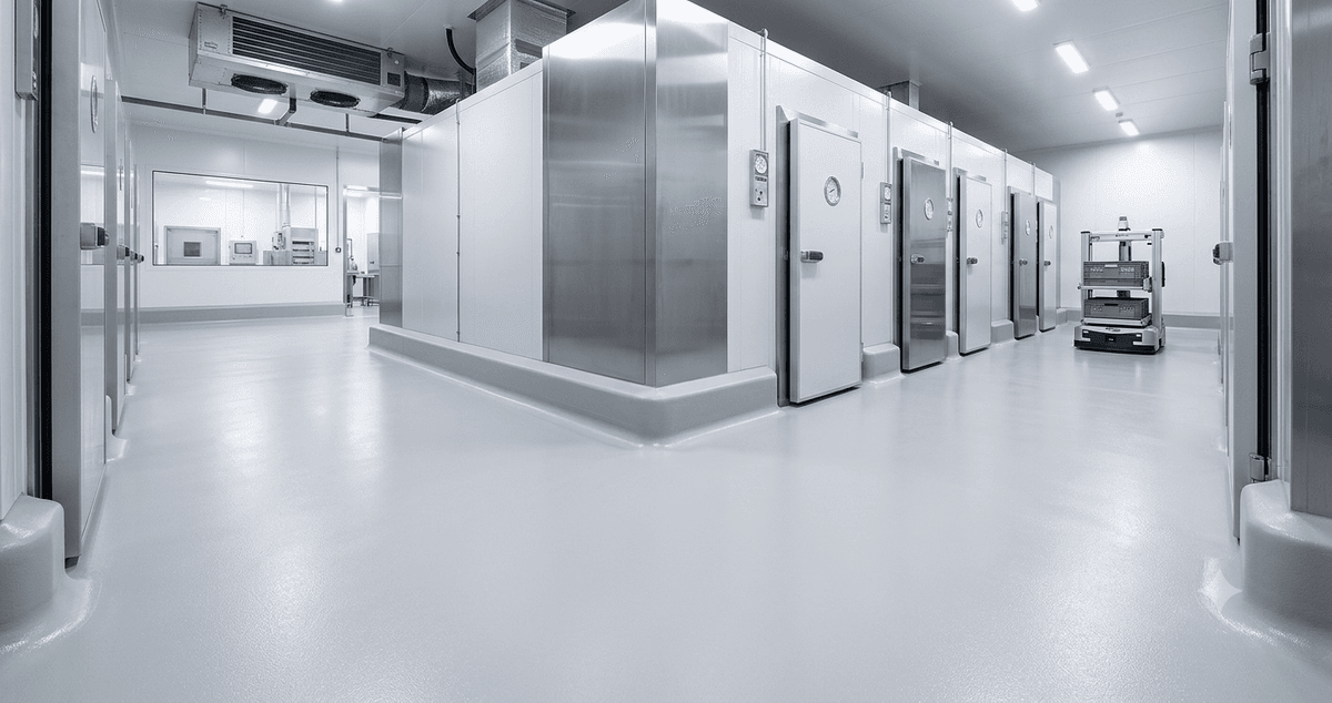 ESD conductive anti-static flooring service for Cold Storage & Hygienic Coving